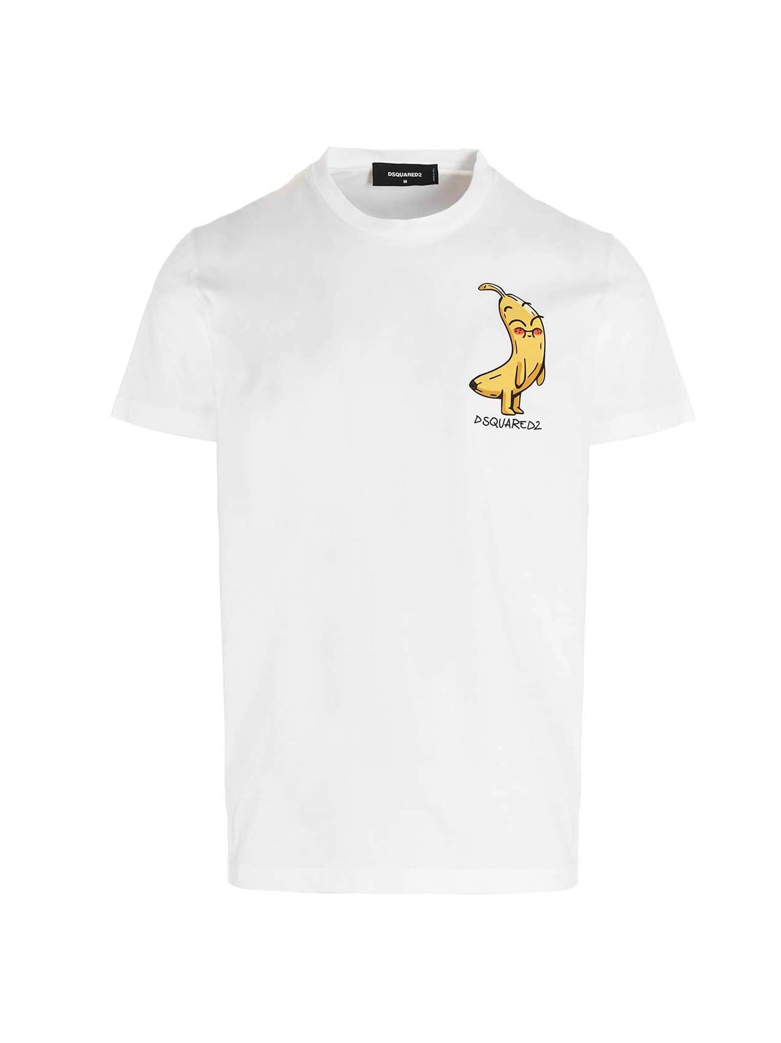 Dsquared2 Banana Print Crewneck T-Shirt