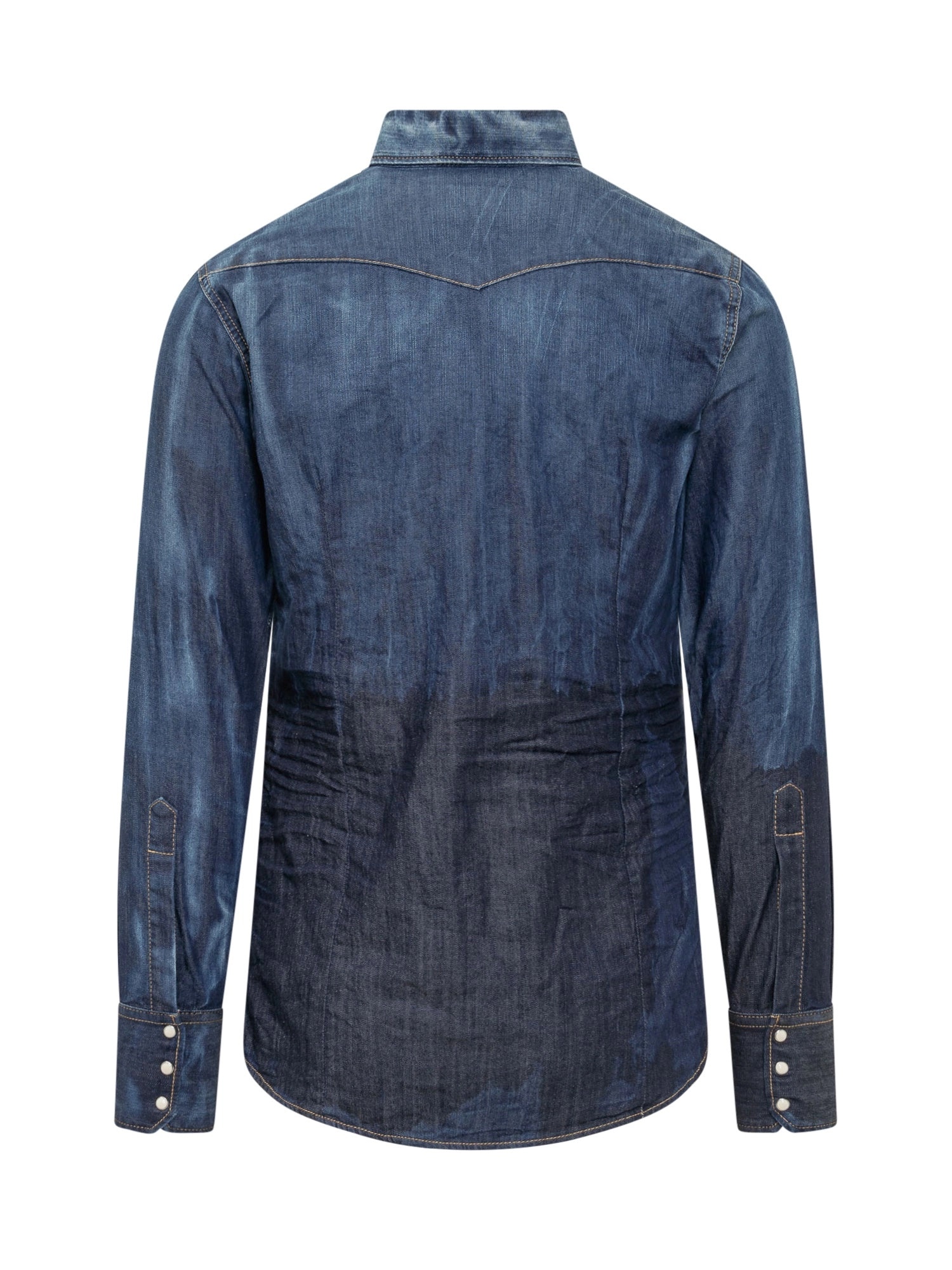 Dsquared2 Graphic Patch Denim Shirt