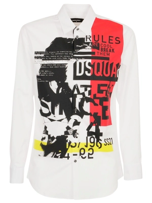 Dsquared2 Graphic Printed Buttoned Shirt