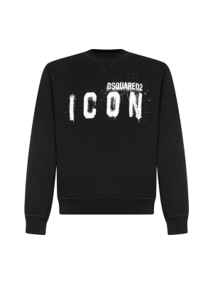 Dsquared2 Icon Painted Crewneck Sweatshirt