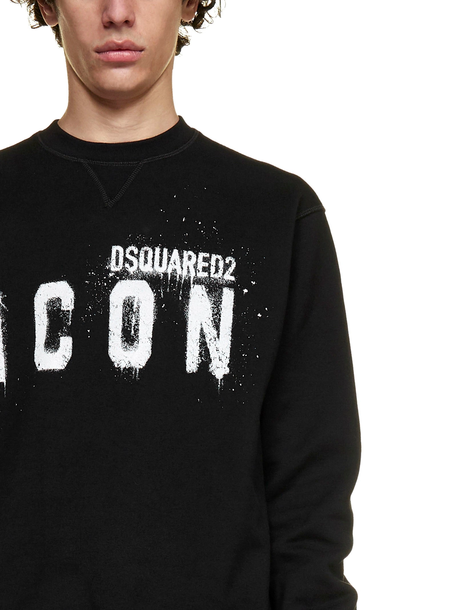 Dsquared2 Icon Painted Crewneck Sweatshirt