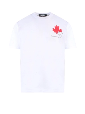 Dsquared2 Logo Print Crewneck T-Shirt