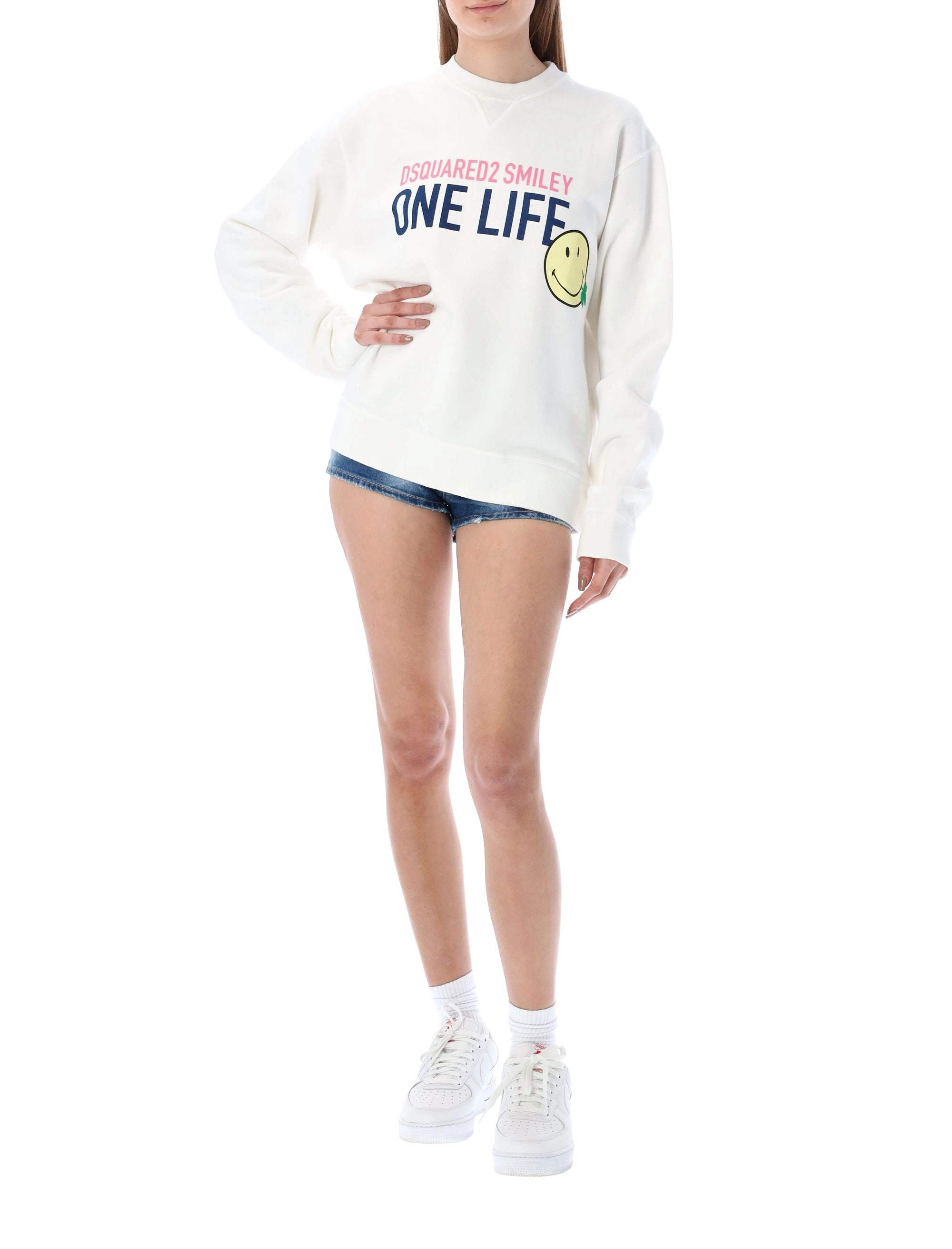 Dsquared2 Slogan Print Crewneck Sweater