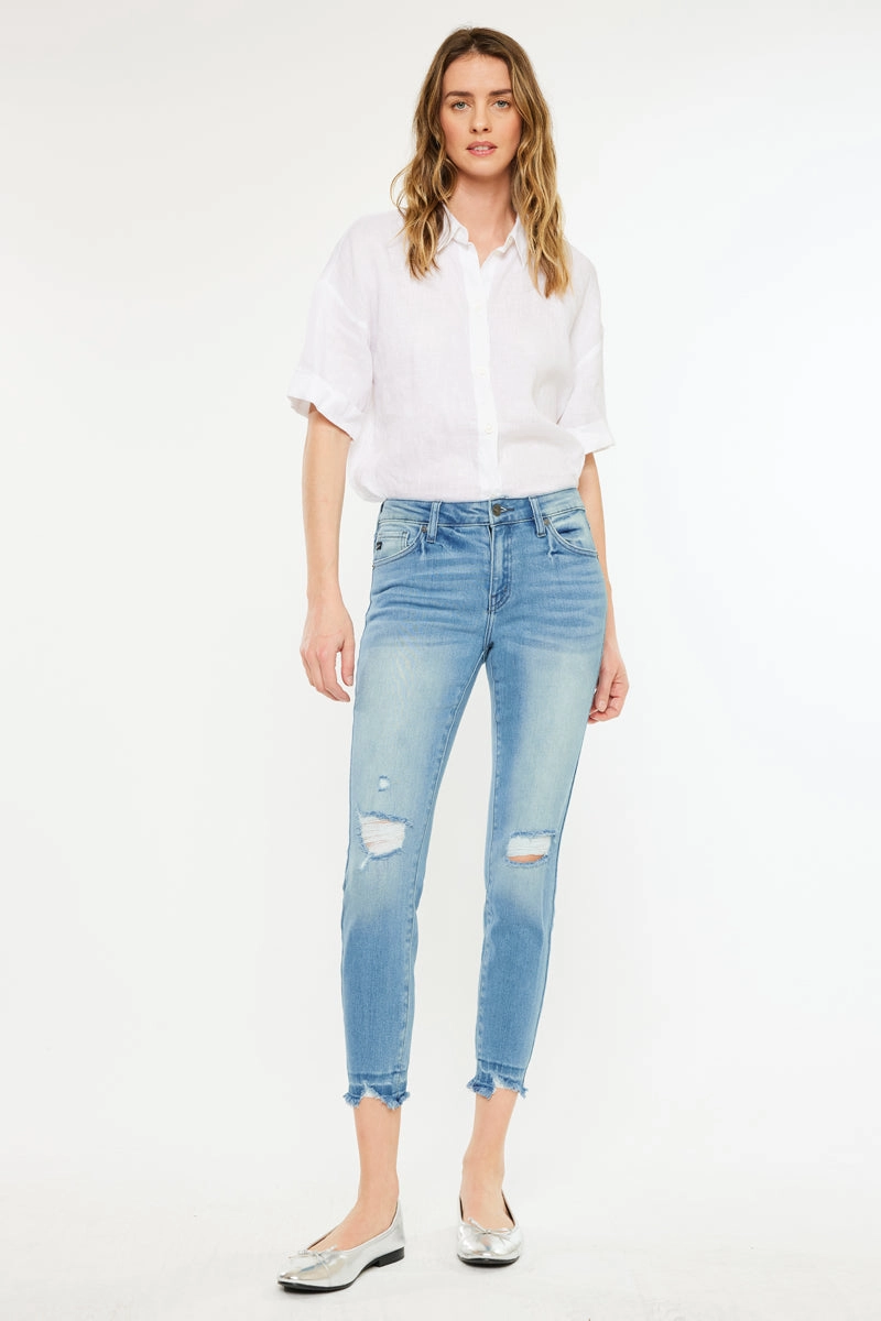 Electra Mid Rise Ankle Skinny Jeans