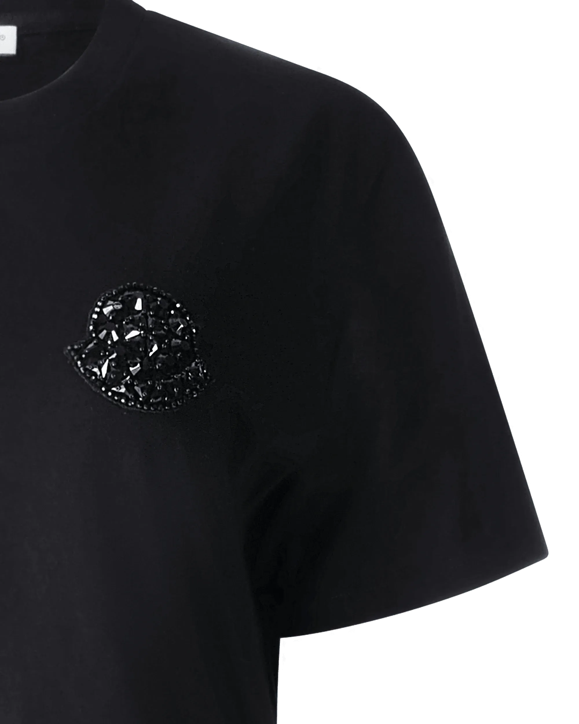 Embellished Black Logo T-shirt
