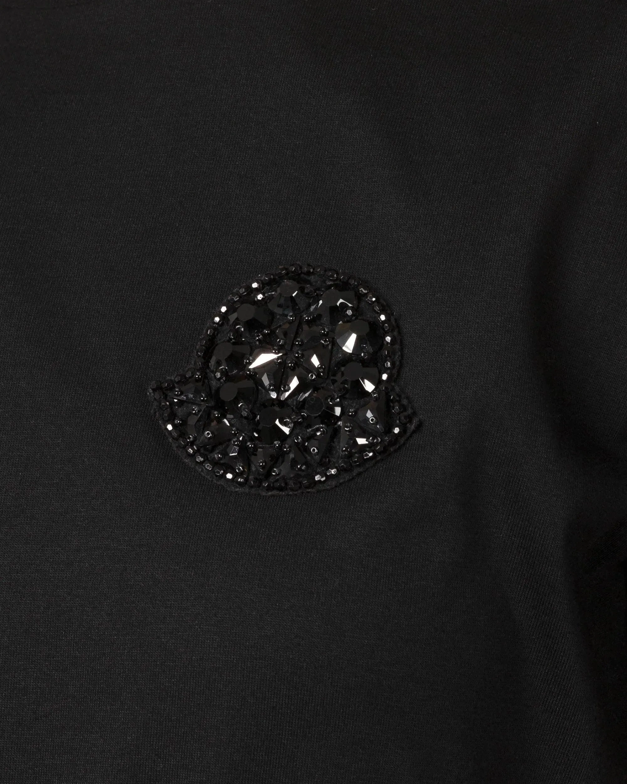 Embellished Black Logo T-shirt