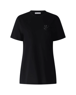 Embellished Black Logo T-shirt