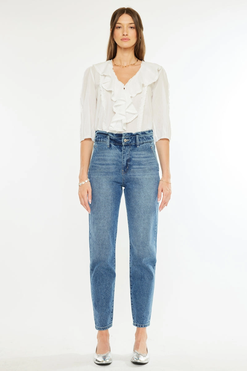 Enya Paperbag Mom Jeans