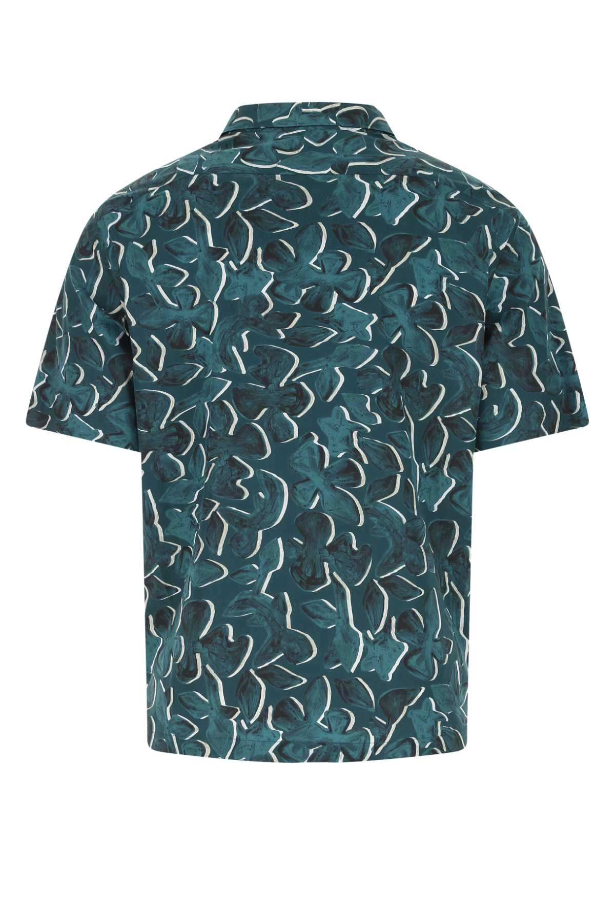 Ermenegildo Zegna Cuban Graphic Printed Buttoned Shirt