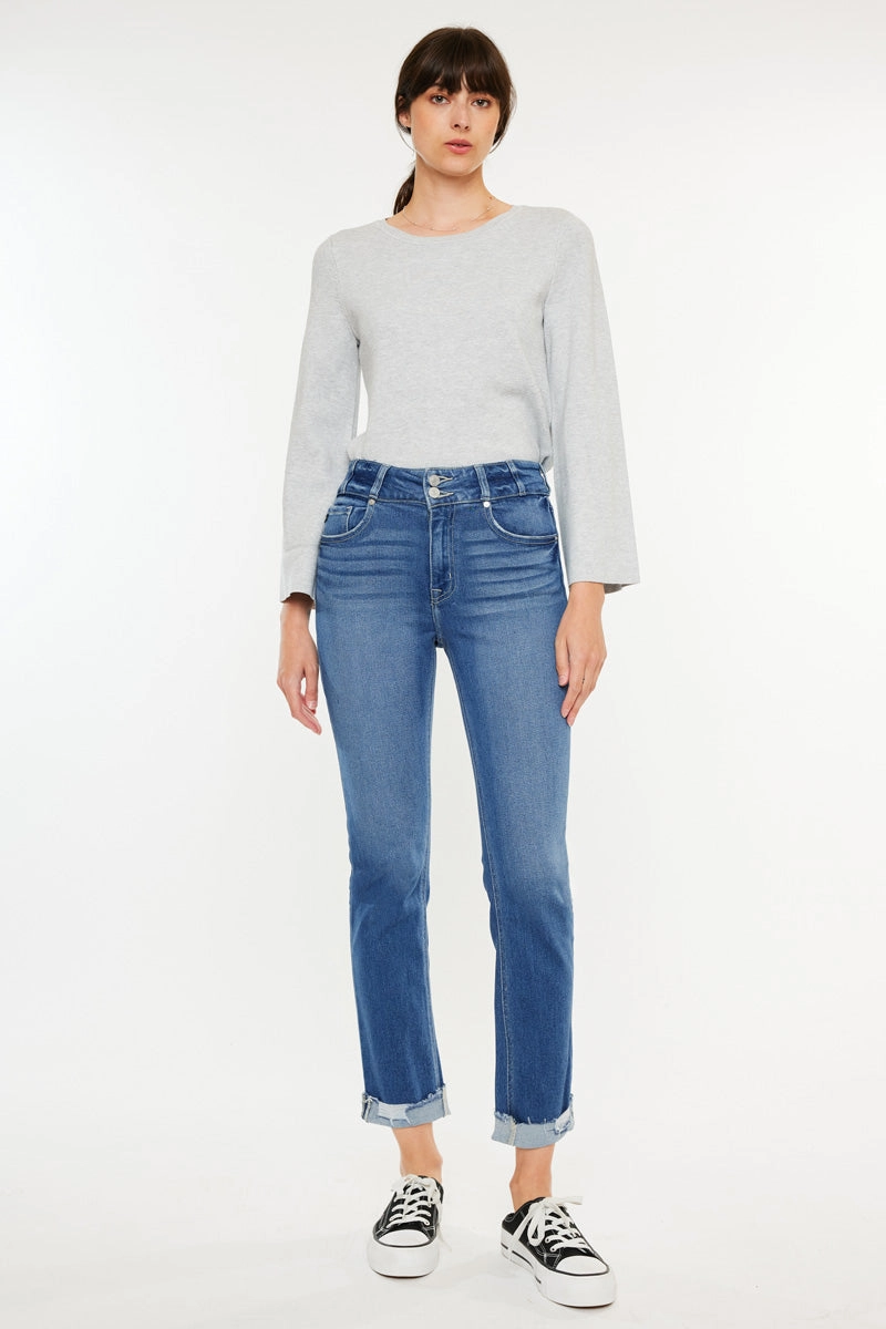 Esme Essentials High Rise Slim Straight Leg Jeans