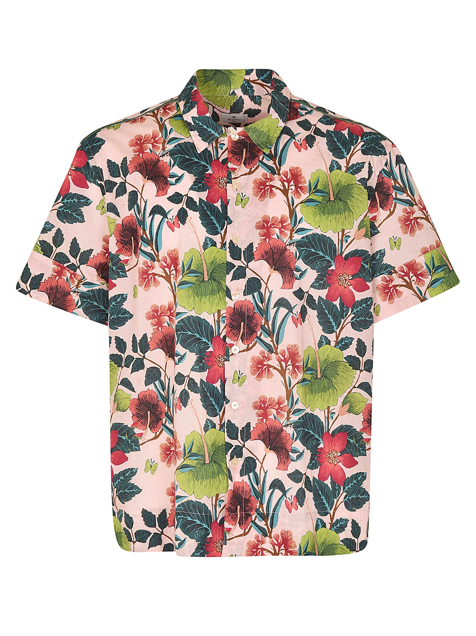 Etro Floral Printed Short-Sleeved Shirt
