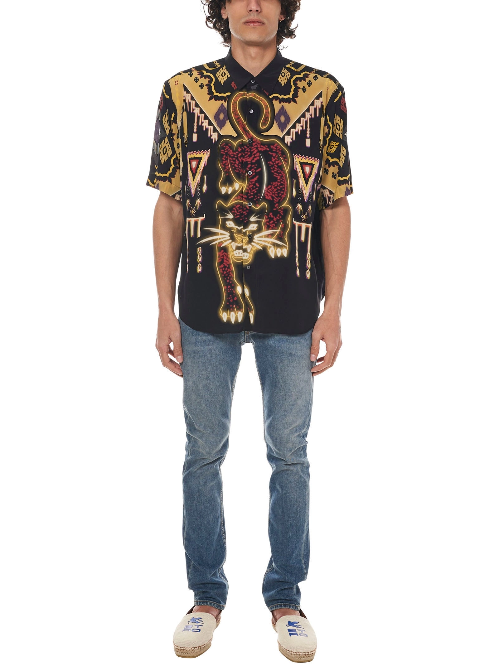 Etro Graphic Print Short Sleeved Shirt