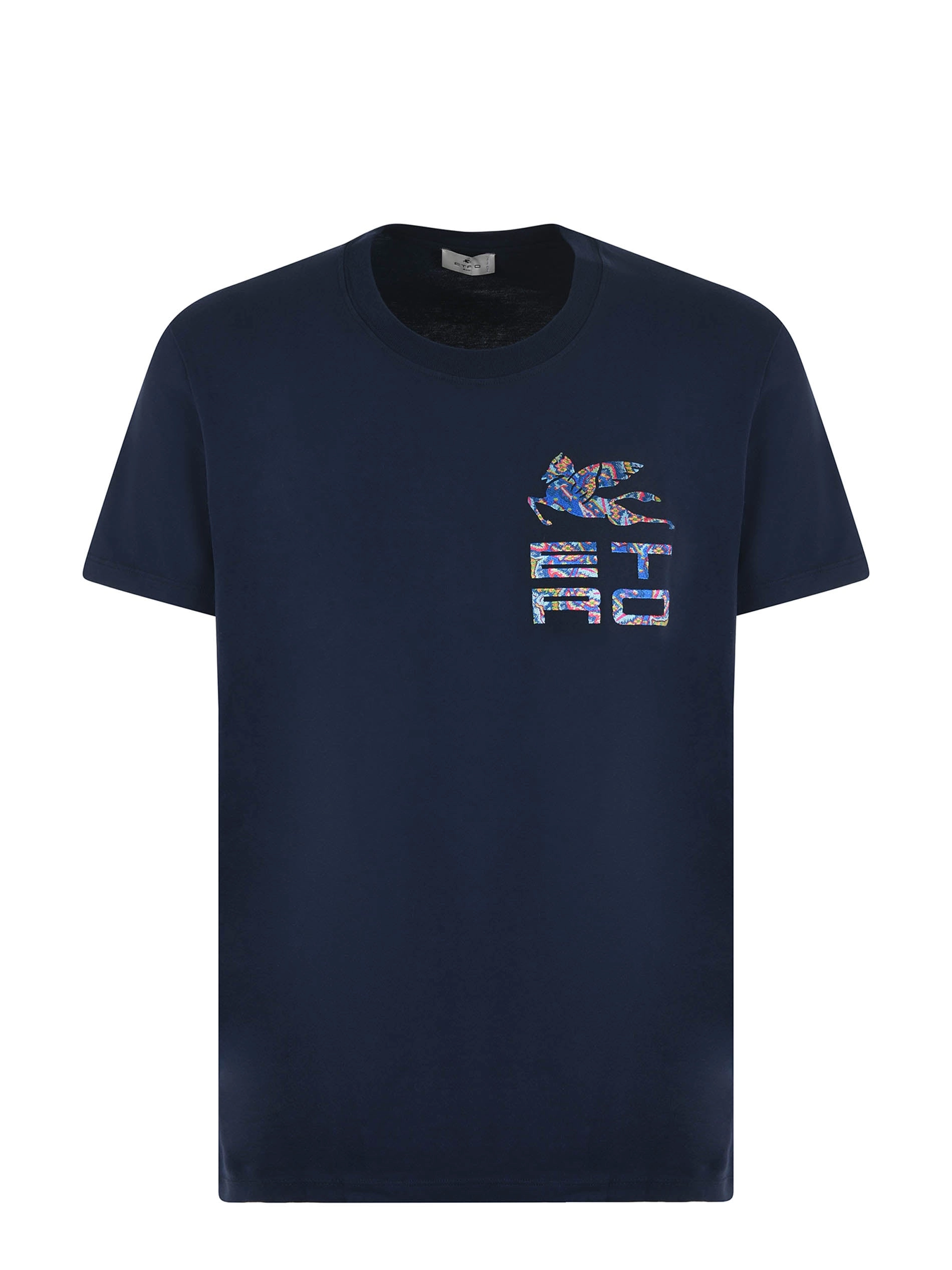 Etro Logo Embroidered Short-Sleeved T-Shirt