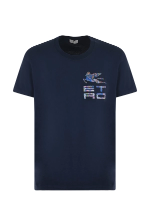 Etro Logo Embroidered Short-Sleeved T-Shirt