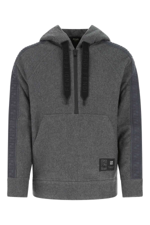 Fendi Drawstring Jersey Hoodie