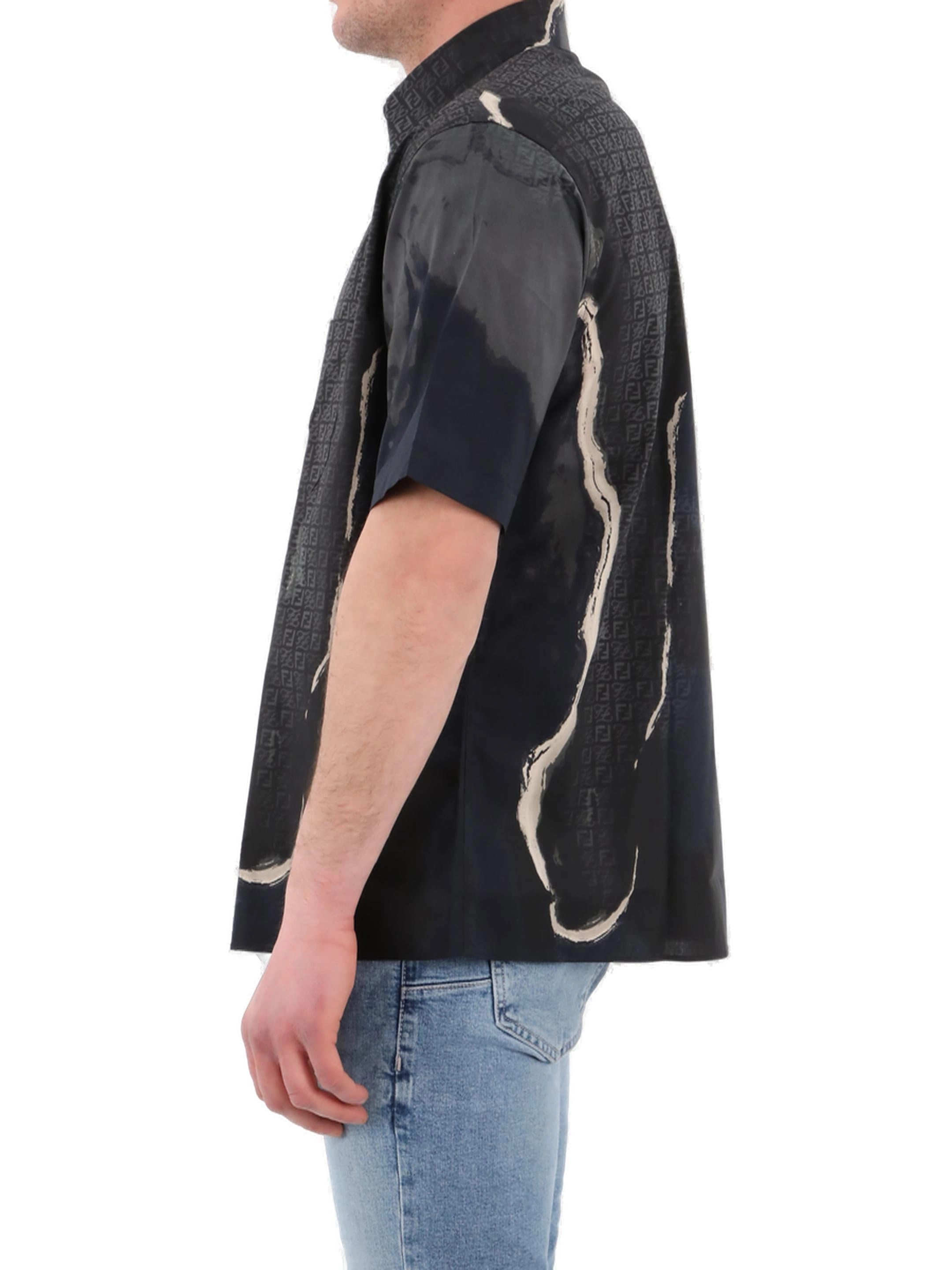 Fendi Earth Pattern Printed Shirt