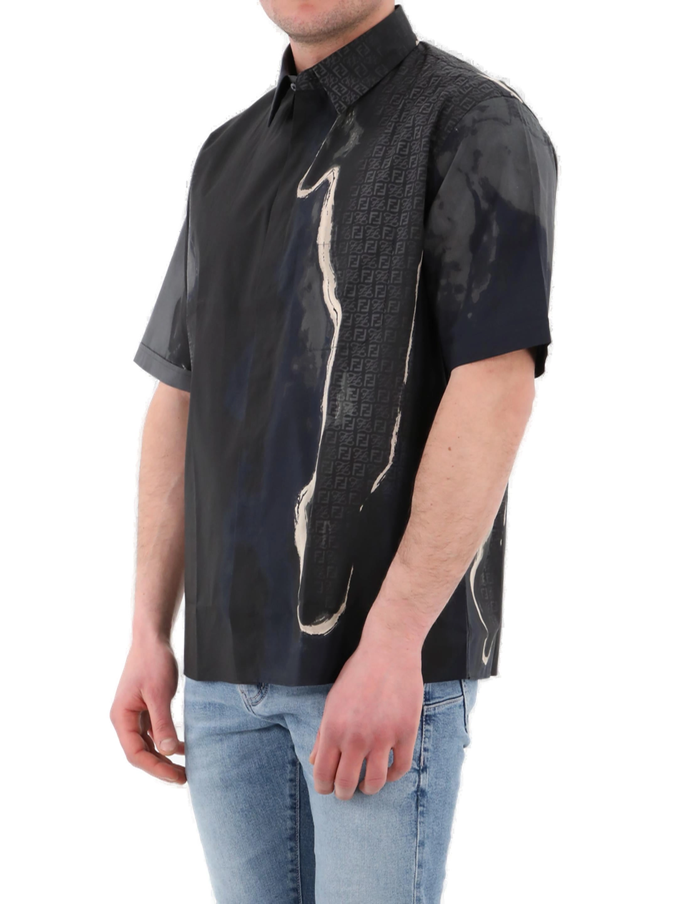 Fendi Earth Pattern Printed Shirt