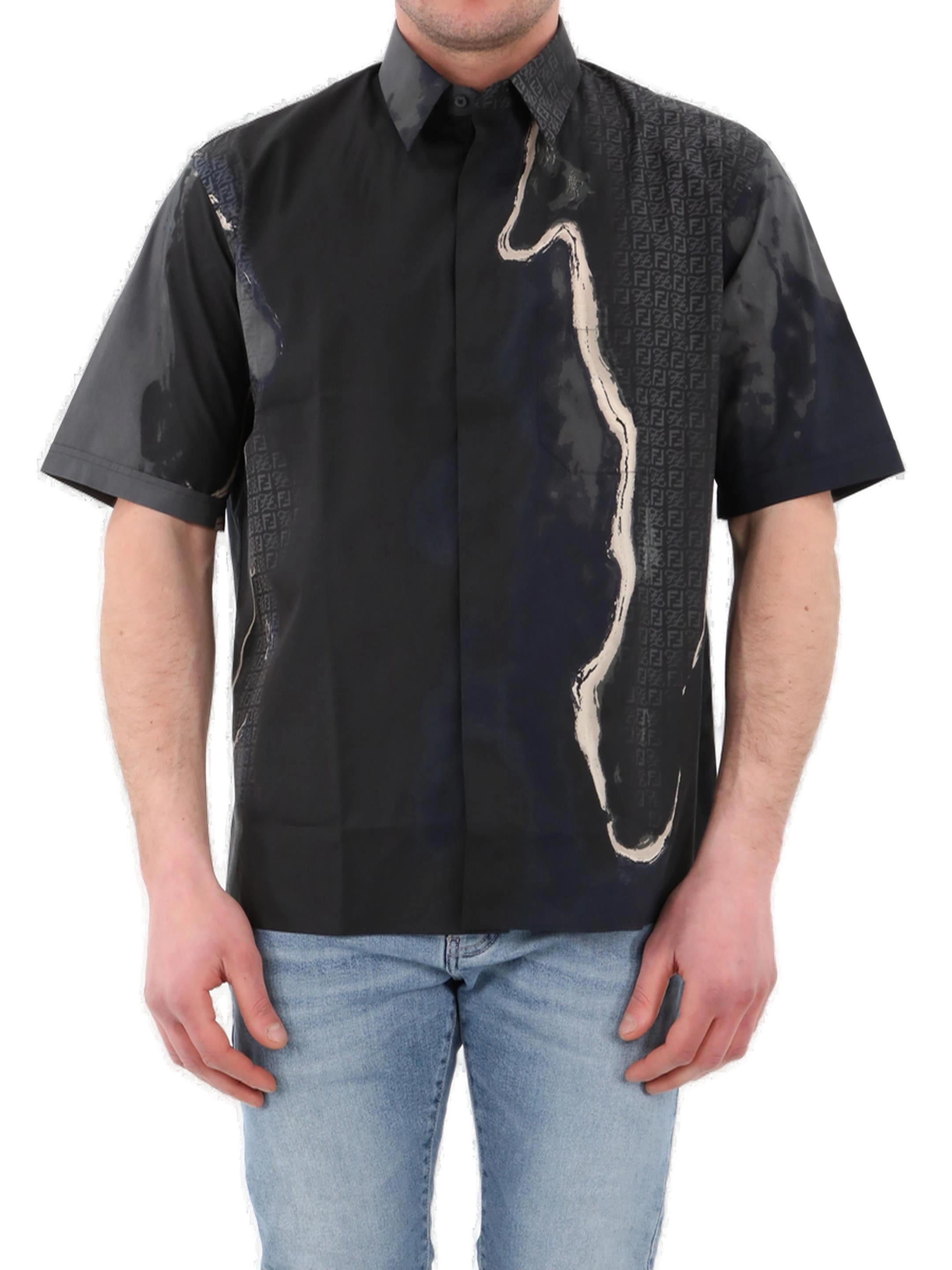 Fendi Earth Pattern Printed Shirt
