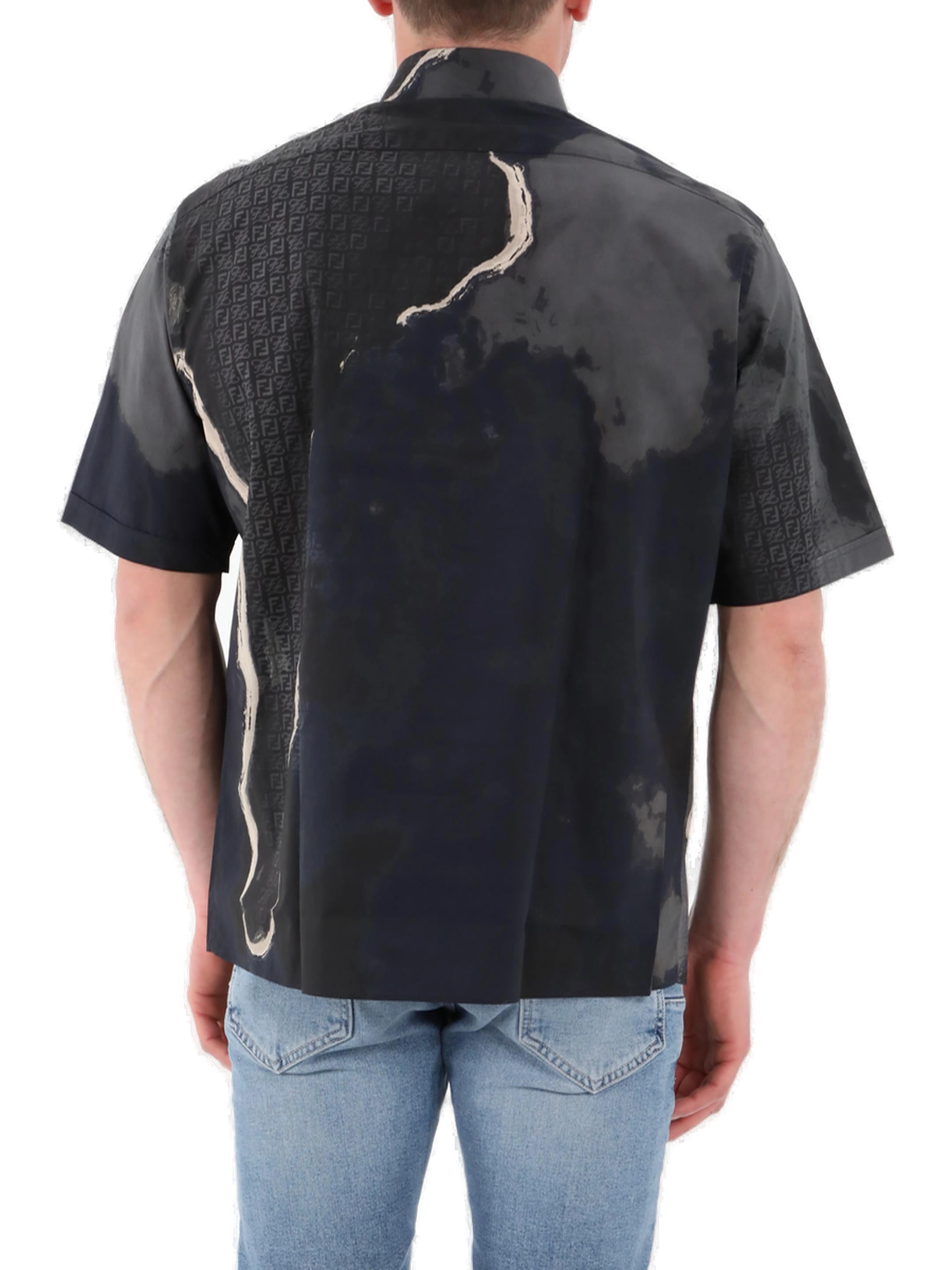 Fendi Earth Pattern Printed Shirt