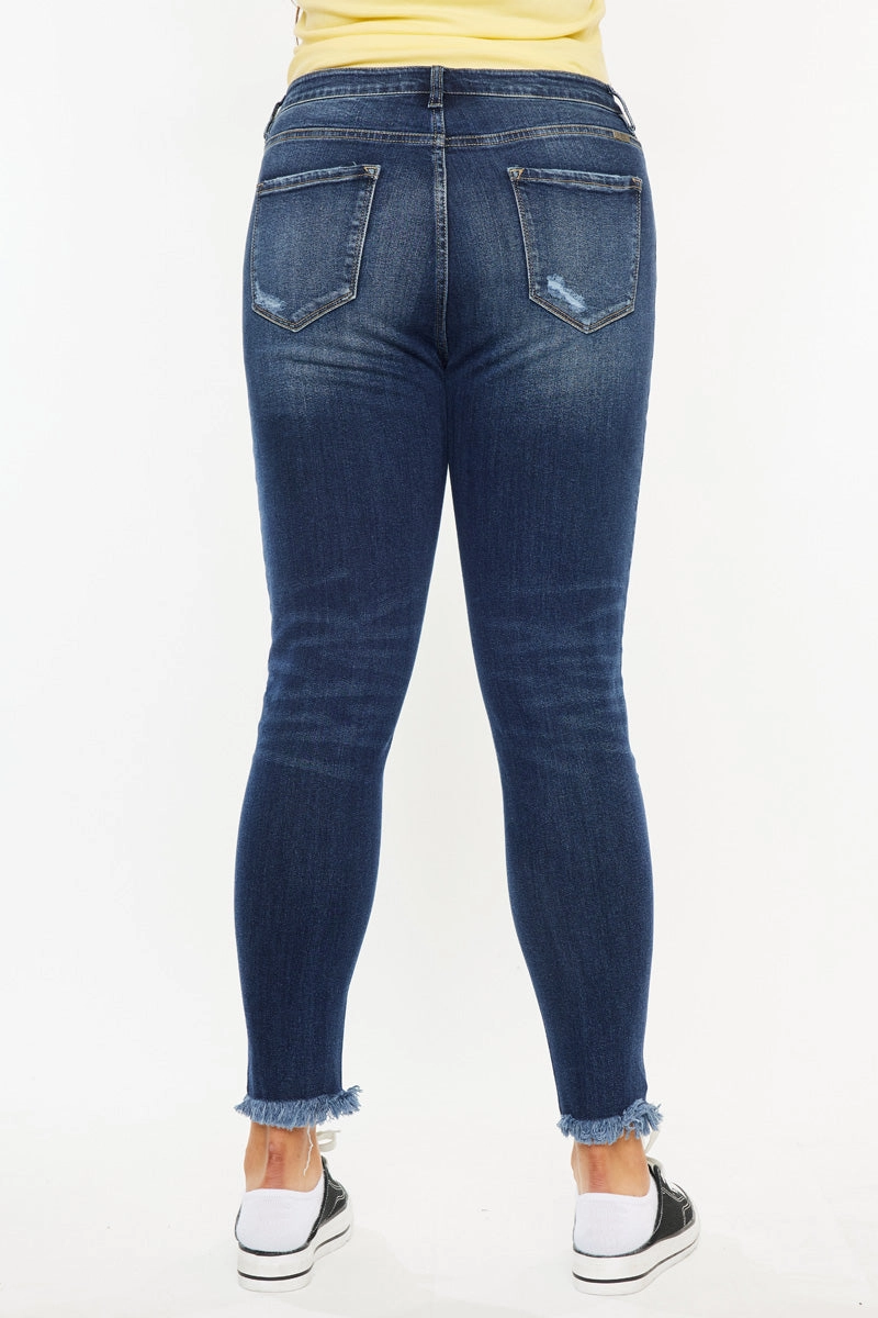 Griffin Ultra High Rise Ankle Skinny Jeans (Plus Size)