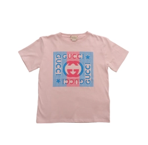 Gucci Kids Logo Printed Short-Sleeved T-Shirt