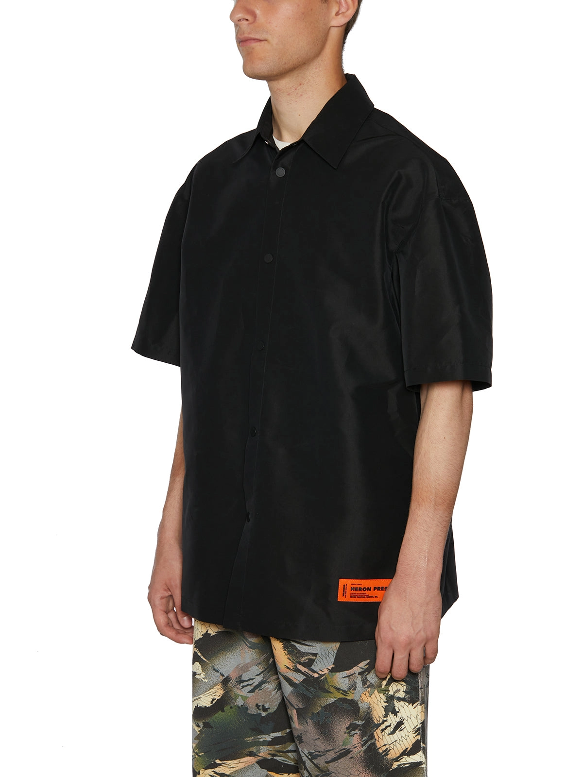Heron Preston Slogan Printed Short-Sleeved Shirt
