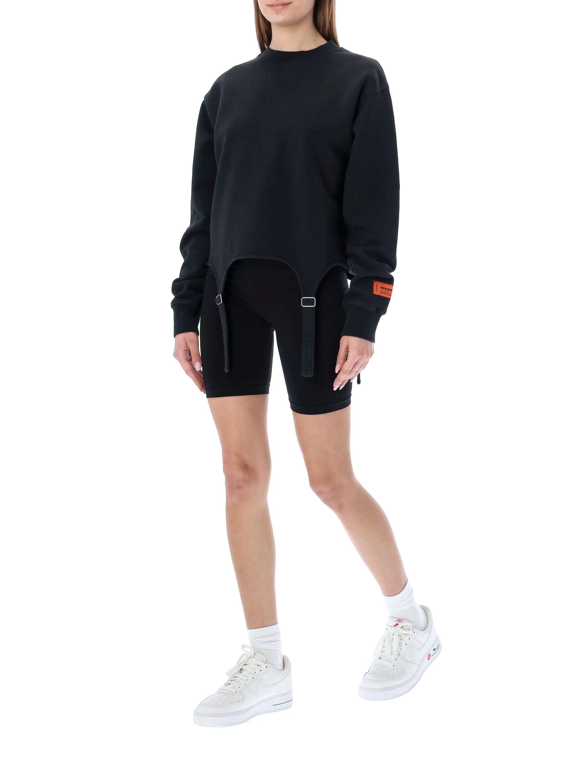 Heron Preston Strap Detailed Crewneck Sweatshirt