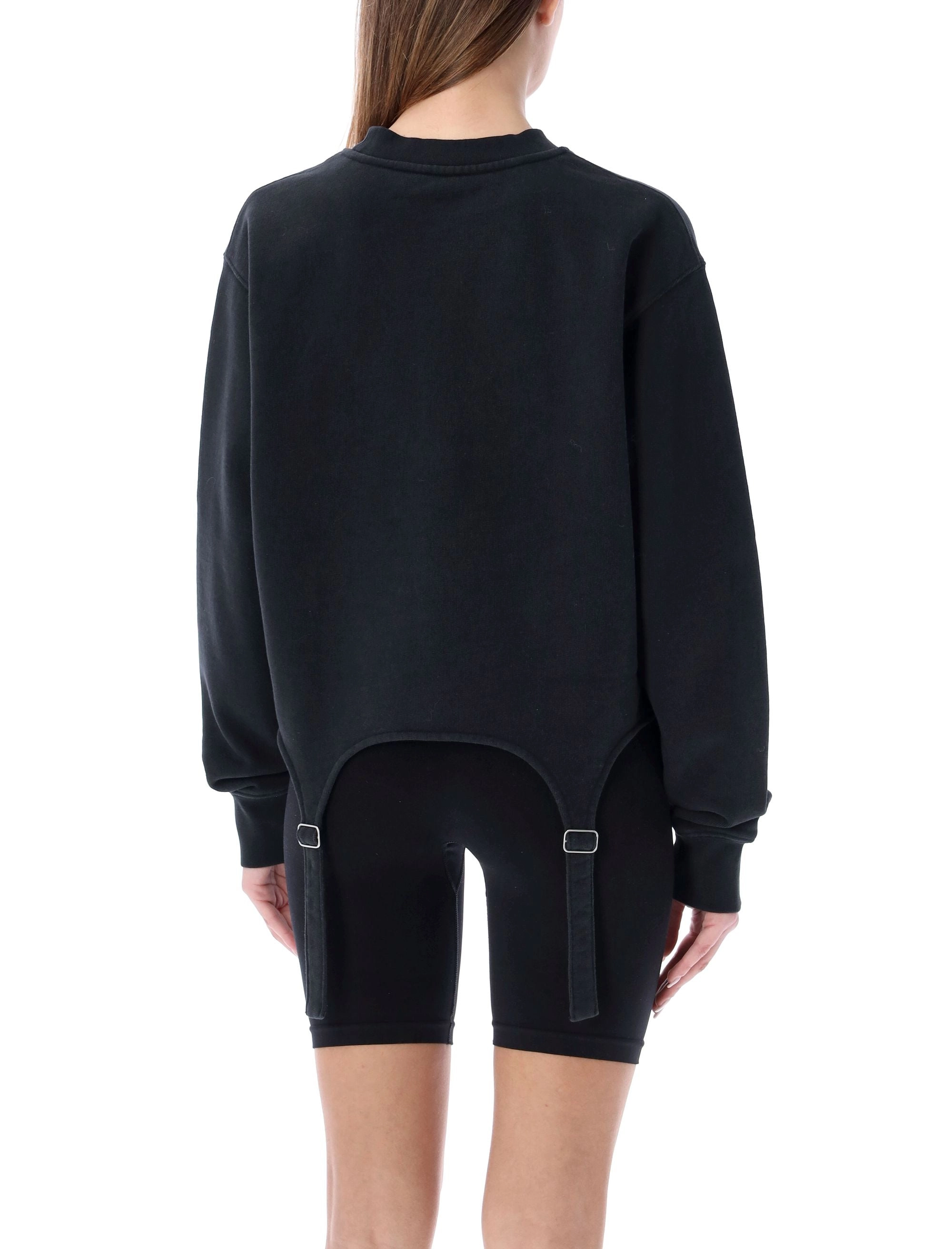 Heron Preston Strap Detailed Crewneck Sweatshirt