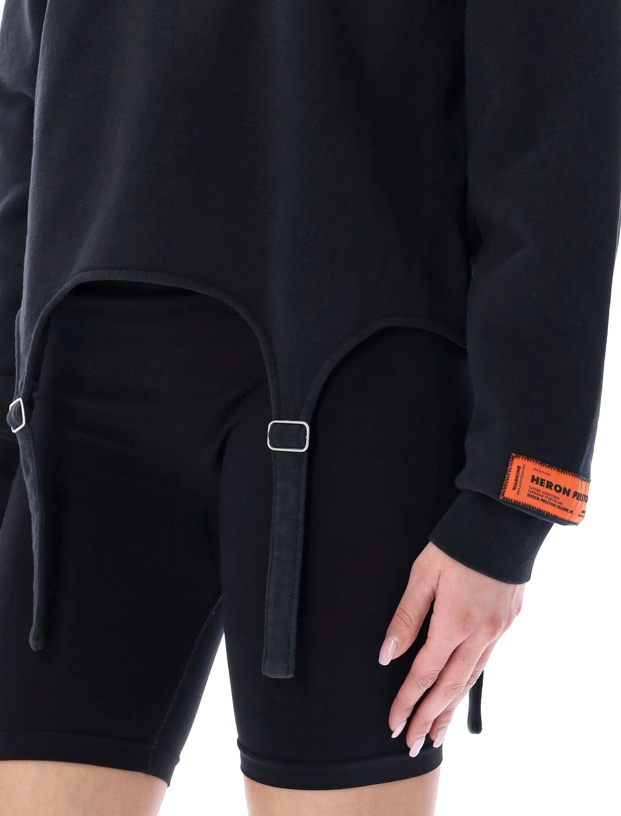 Heron Preston Strap Detailed Crewneck Sweatshirt