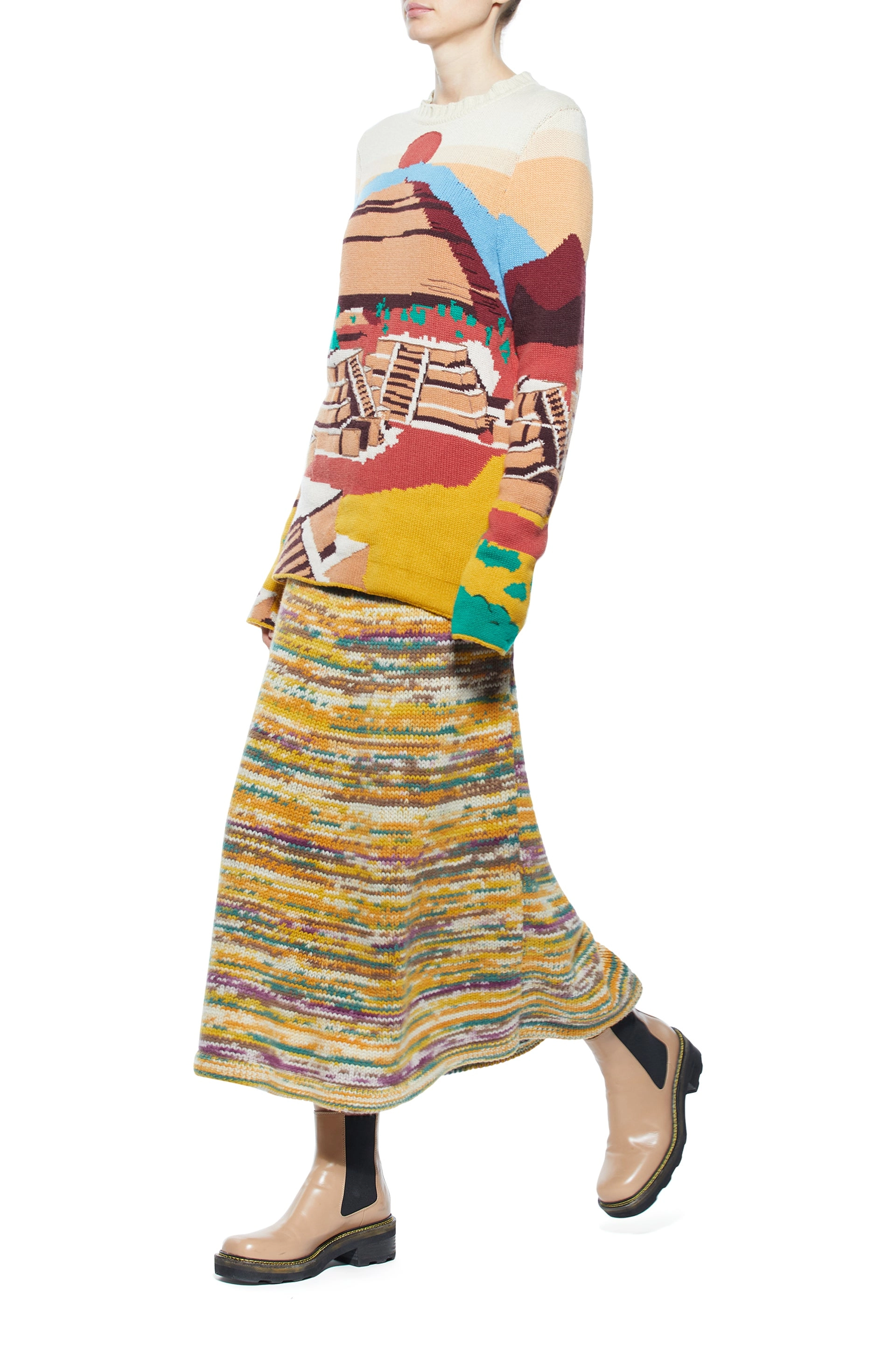 Ines Knit Sweater in Teotihuan Cashmere