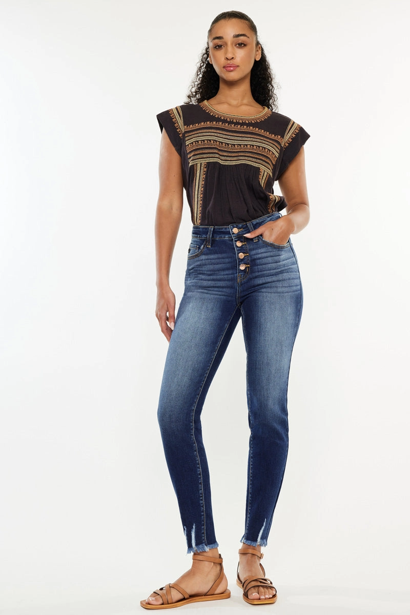 Jenny High Rise Ankle Skinny Jeans