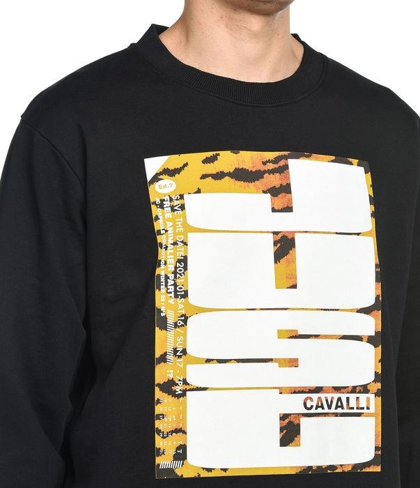 Just Cavalli Graphic Print Crewneck Sweater