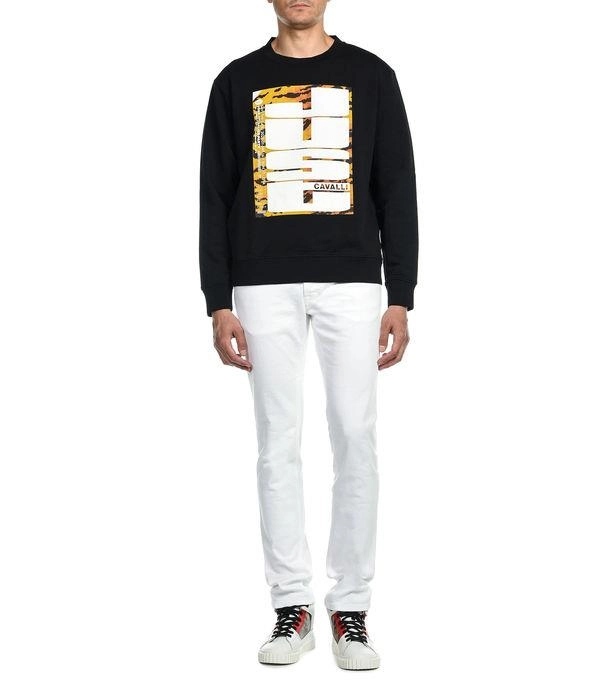 Just Cavalli Graphic Print Crewneck Sweater