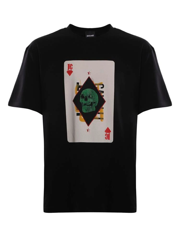 Just Cavalli Graphic Printed Crewneck T-Shirt