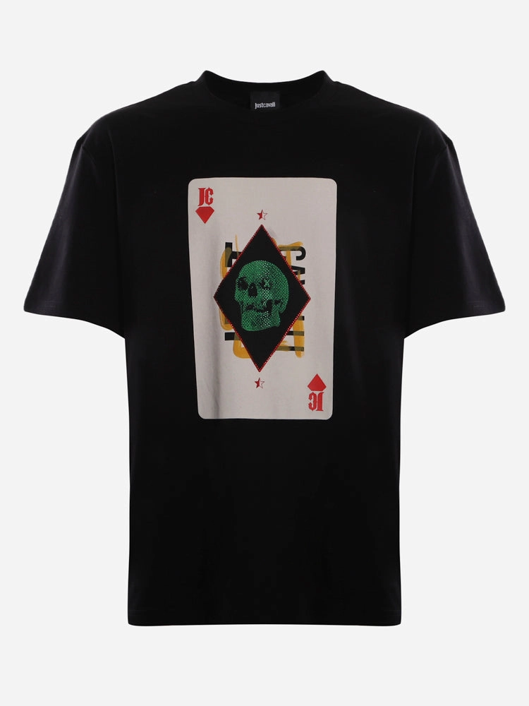 Just Cavalli Graphic Printed Crewneck T-Shirt