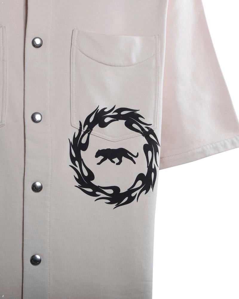 Just Cavalli Graphic Printed Short-Sleeved Shirt