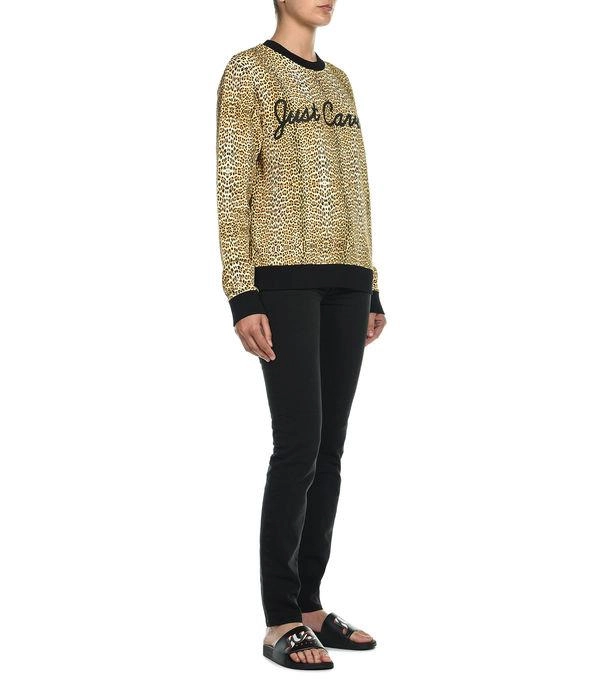 Just Cavalli Leopard Print Crewneck Sweater