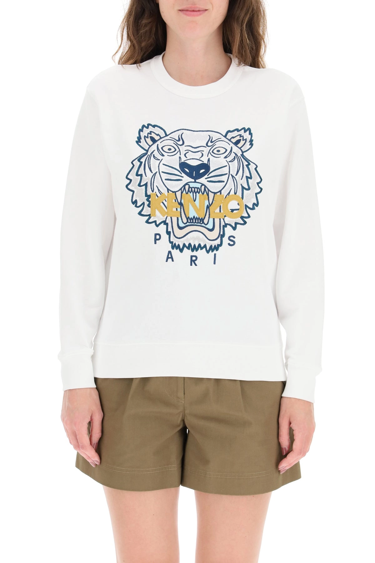 Kenzo Tiger Embroidered Crewneck Sweatshirt