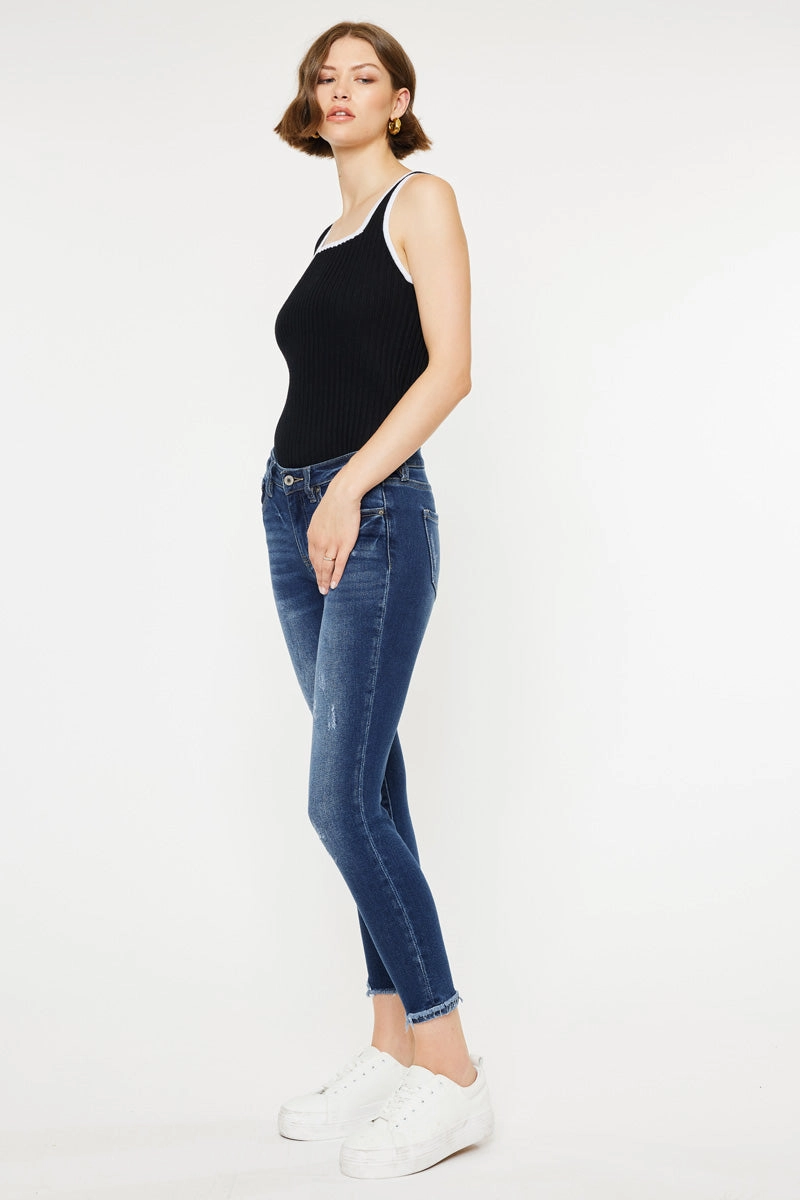 Landon Mid Rise Ankle Skinny Jeans