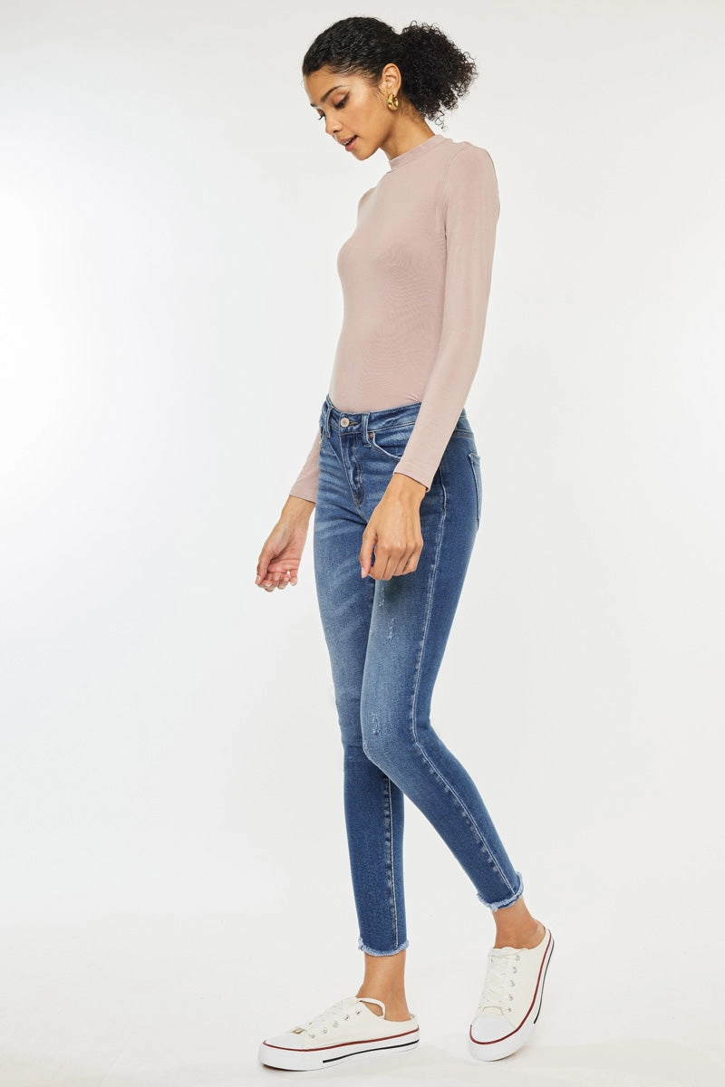 Landon Mid Rise Ankle Skinny Jeans