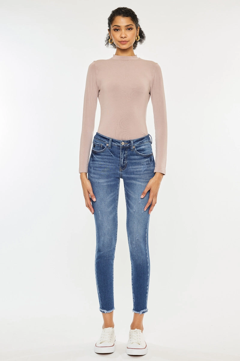 Landon Mid Rise Ankle Skinny Jeans