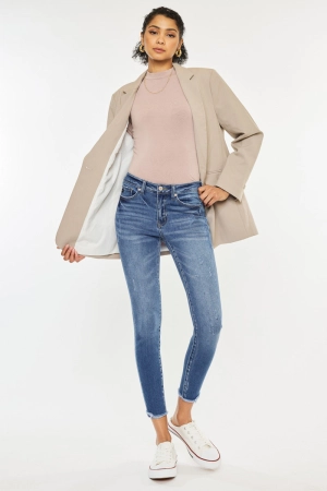 Landon Mid Rise Ankle Skinny Jeans
