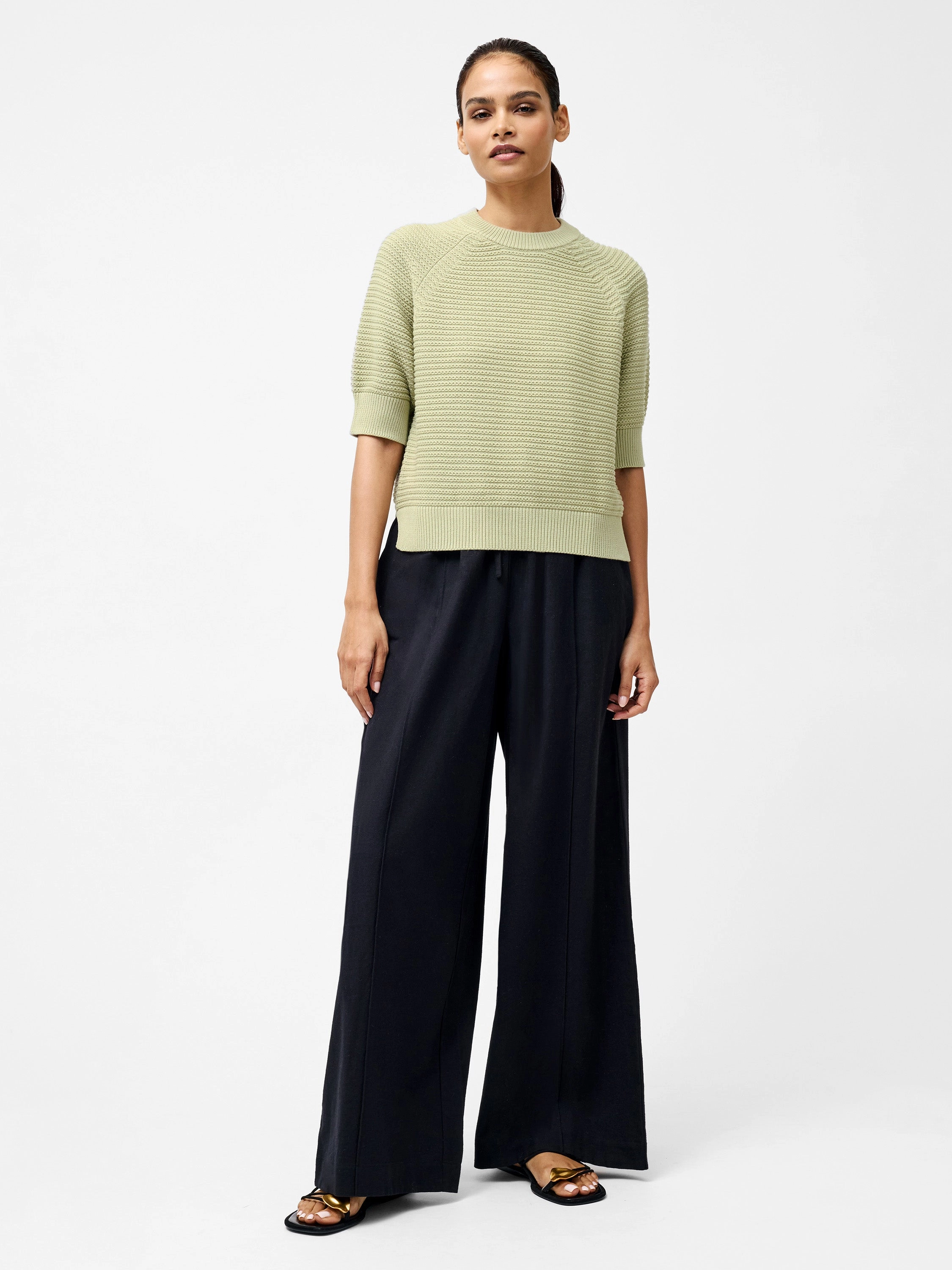 Lily Short Sleeve High Neck Top