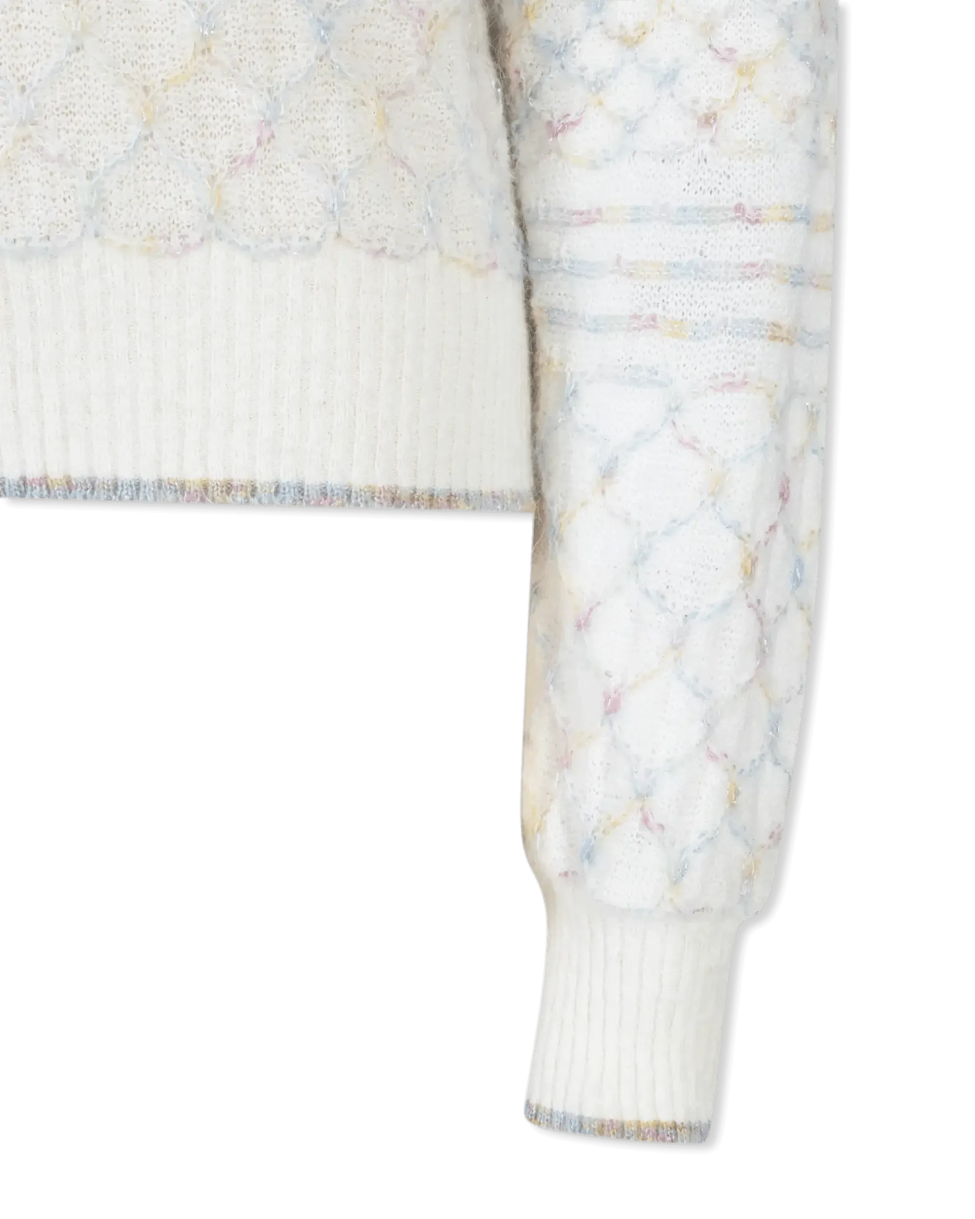 Linen Multicolor Metallic Crewneck Sweater