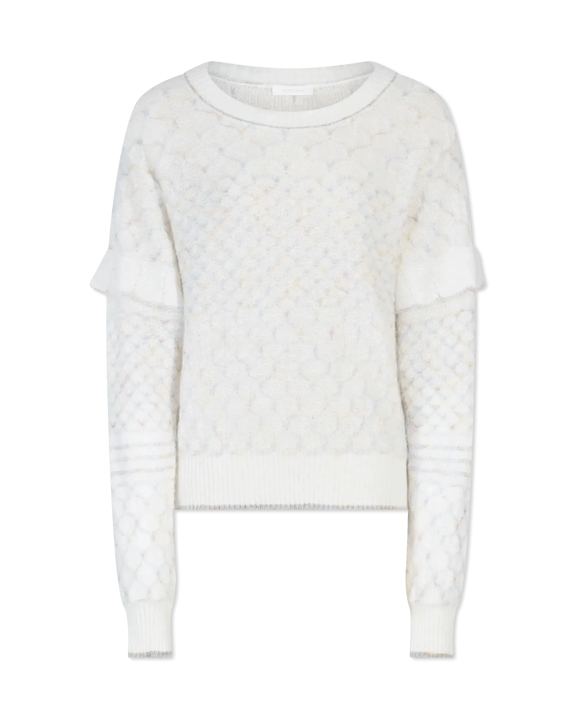 Linen Multicolor Metallic Crewneck Sweater