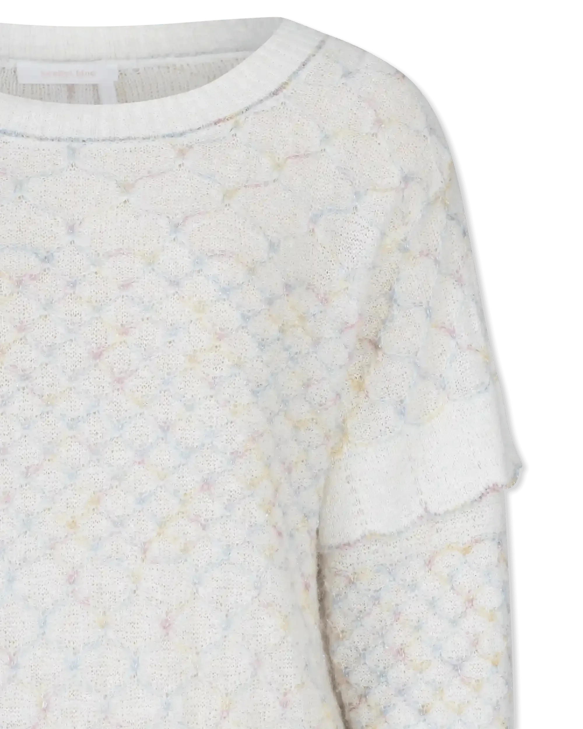 Linen Multicolor Metallic Crewneck Sweater