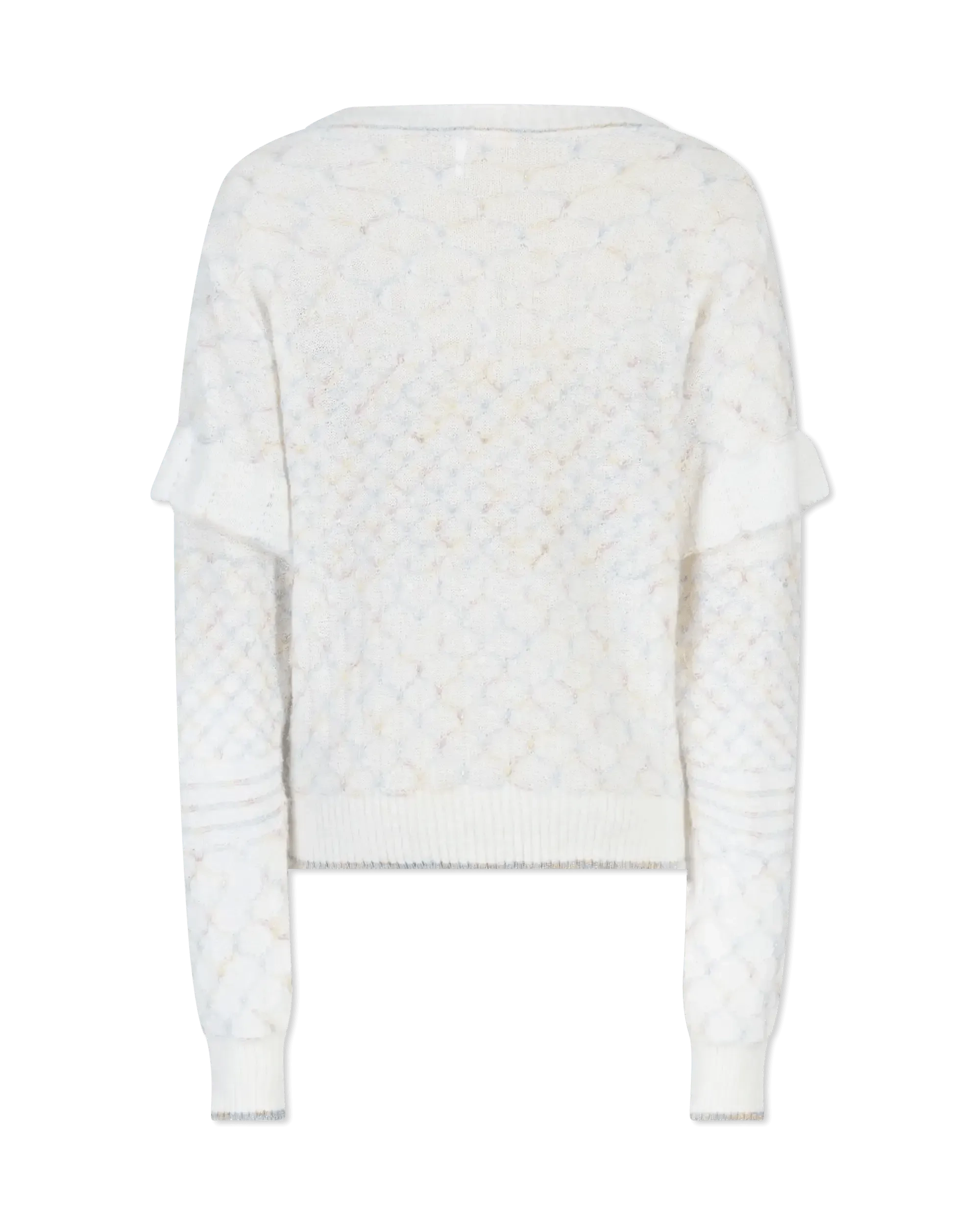 Linen Multicolor Metallic Crewneck Sweater