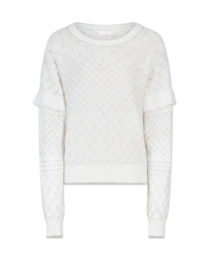 Linen Multicolor Metallic Crewneck Sweater