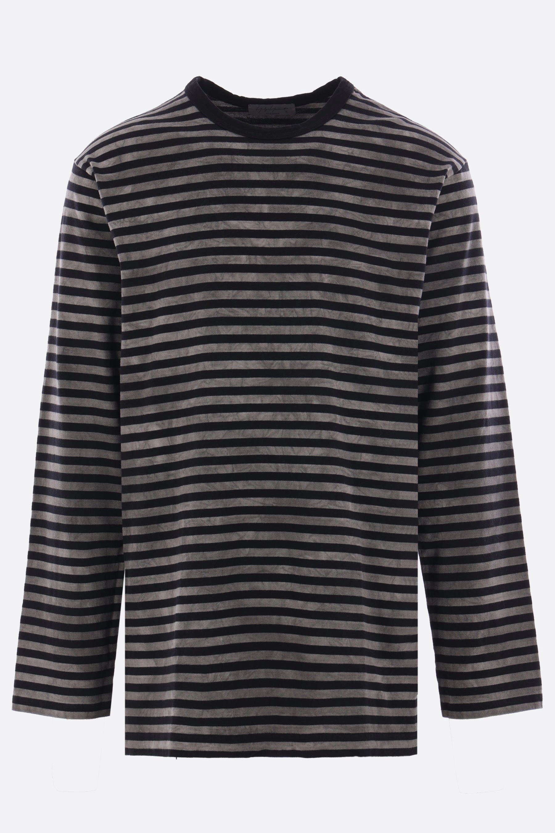 long-sleeve t-shirt in striped cotton
