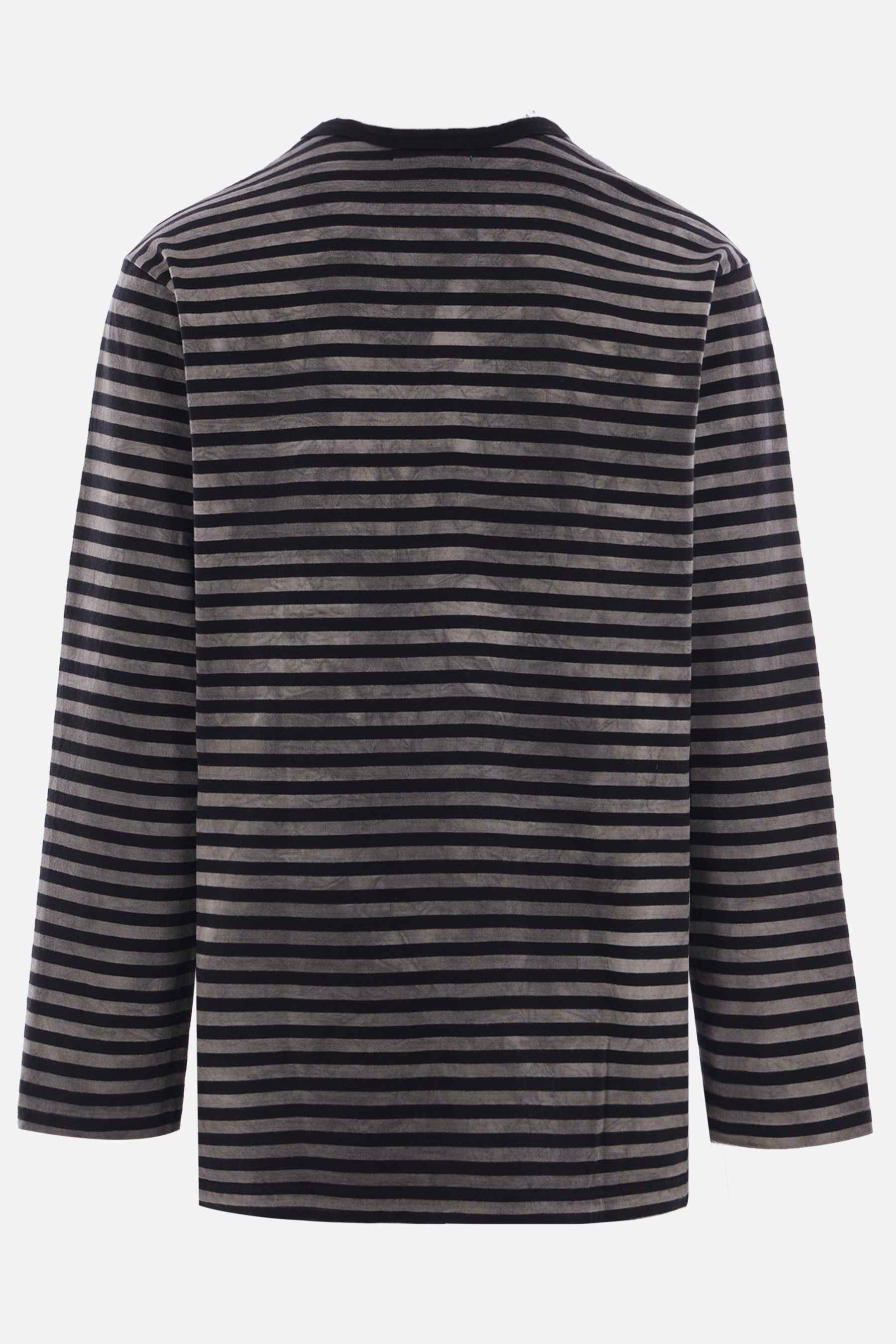 long-sleeve t-shirt in striped cotton